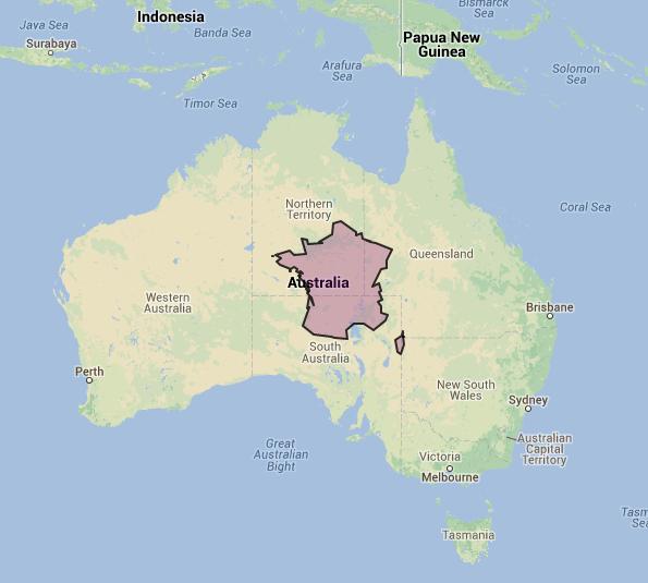 Comparaison Entre La Superficie De L Australie Et Le Monde