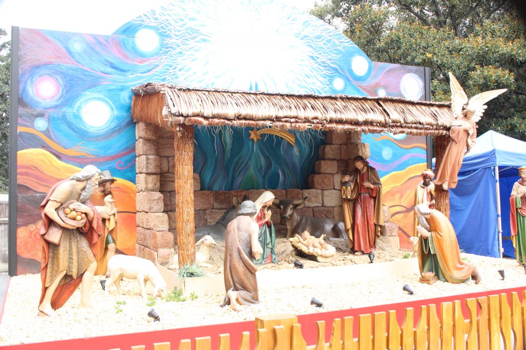 Réunion Backpackers, crèche de Noël