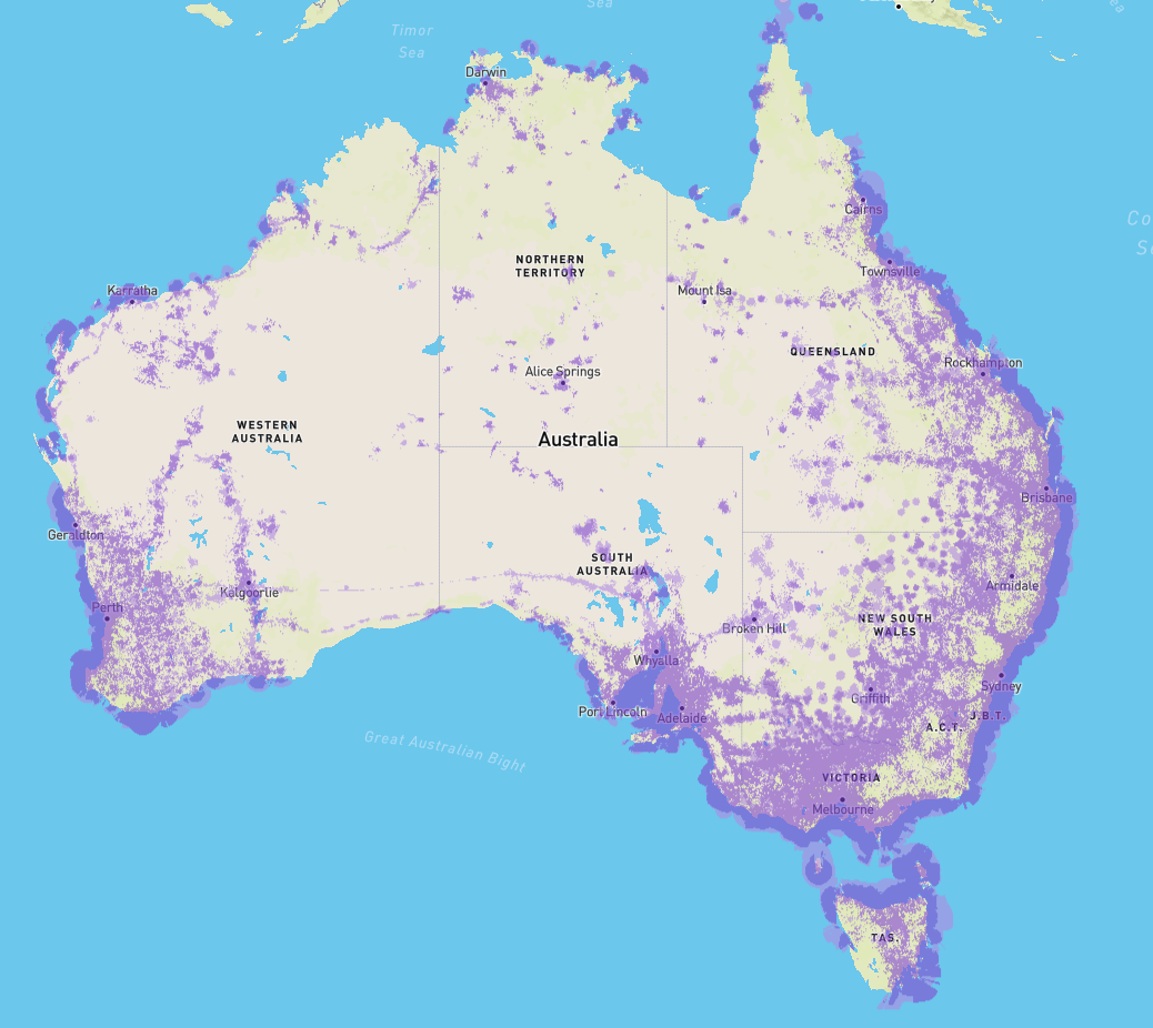 couverture reseau australie