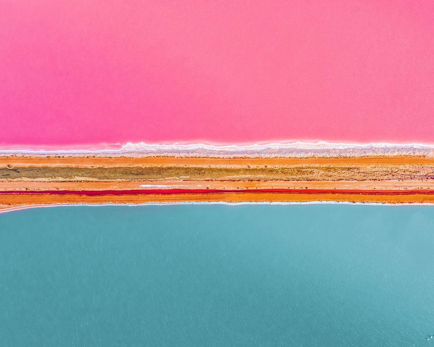 Ce lac rose au bord de la mer en Australie est unique au monde