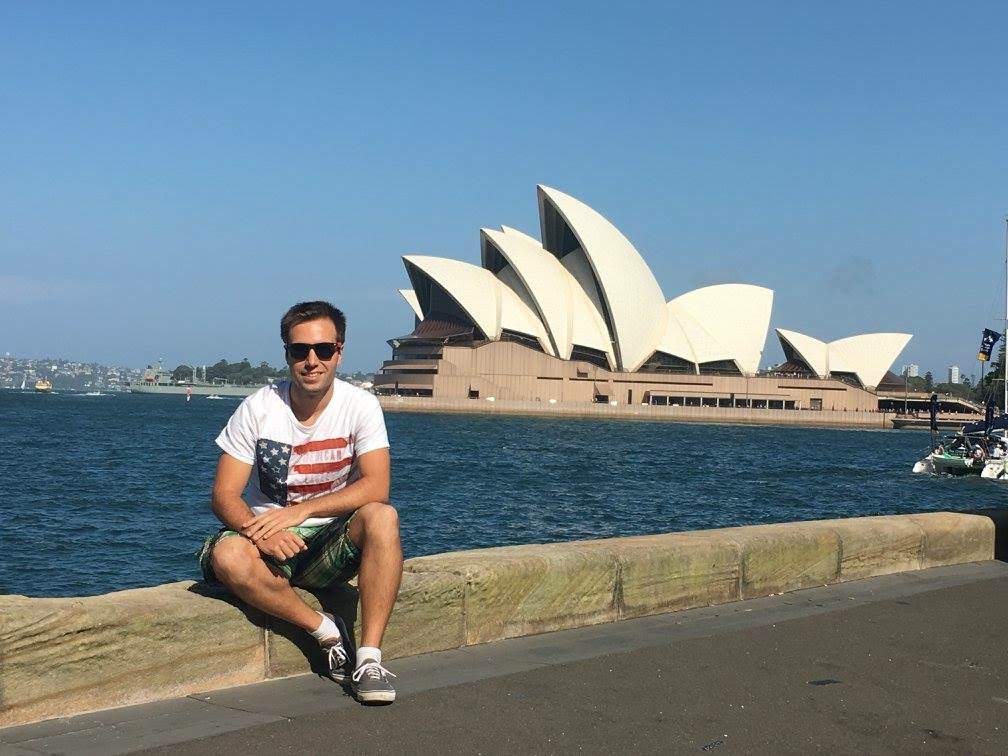 Mika lors de son arrivée en PVT à Sydney avant de décrocher un sponsor et un visa de travail en Australie