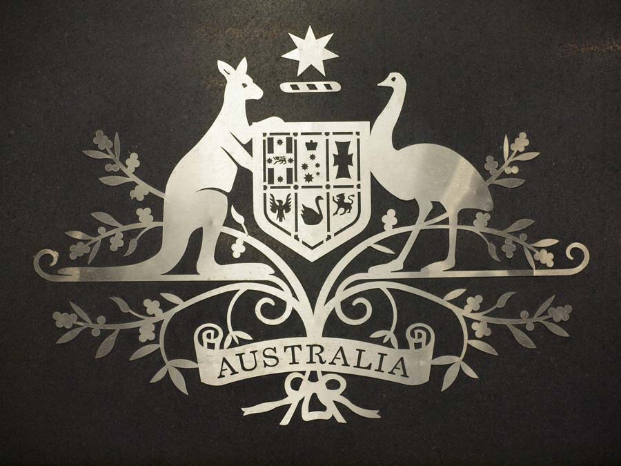 Les armoiries de l'Australie: symbole de la nationalité australienne.