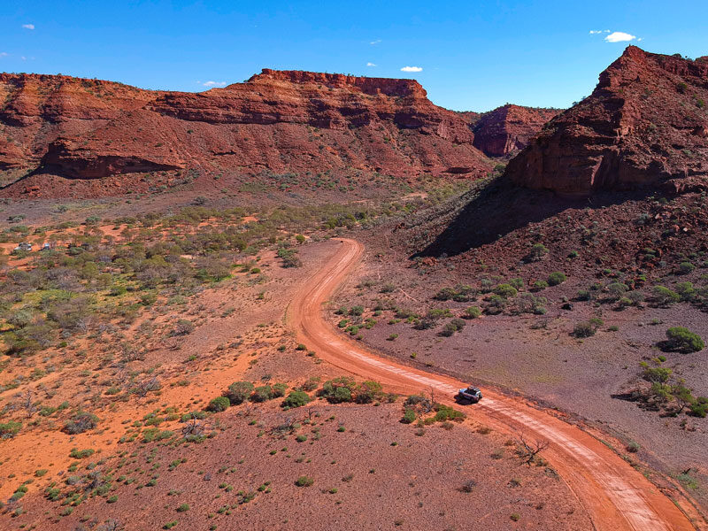 L'Australie, pays ultime des road trips, ici au Kennedy Range National Park dans le WA