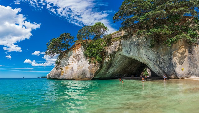 Cathedral Cove plage Nouvelle Zélande