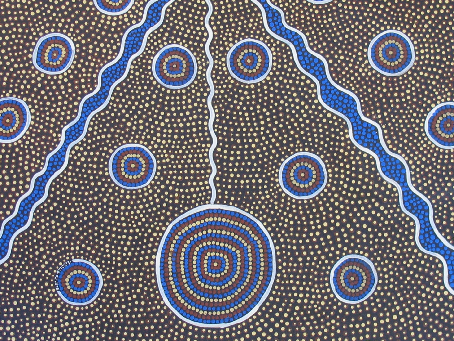 Le dot-painting, une forme de peinture traditionnelle des aborigènes d'Australie