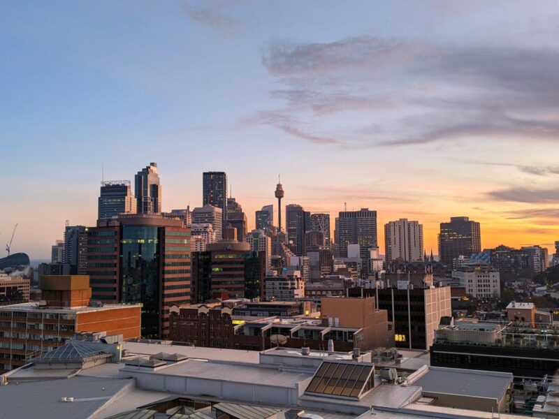 La vue de Sydney depuis le rooftop de mon immeuble.