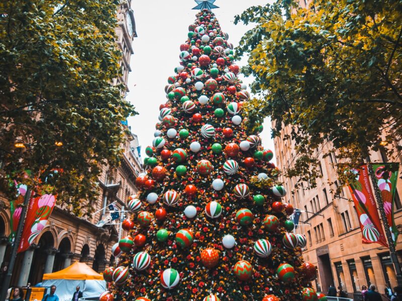 Sapin de Noël dans les rues en Australie