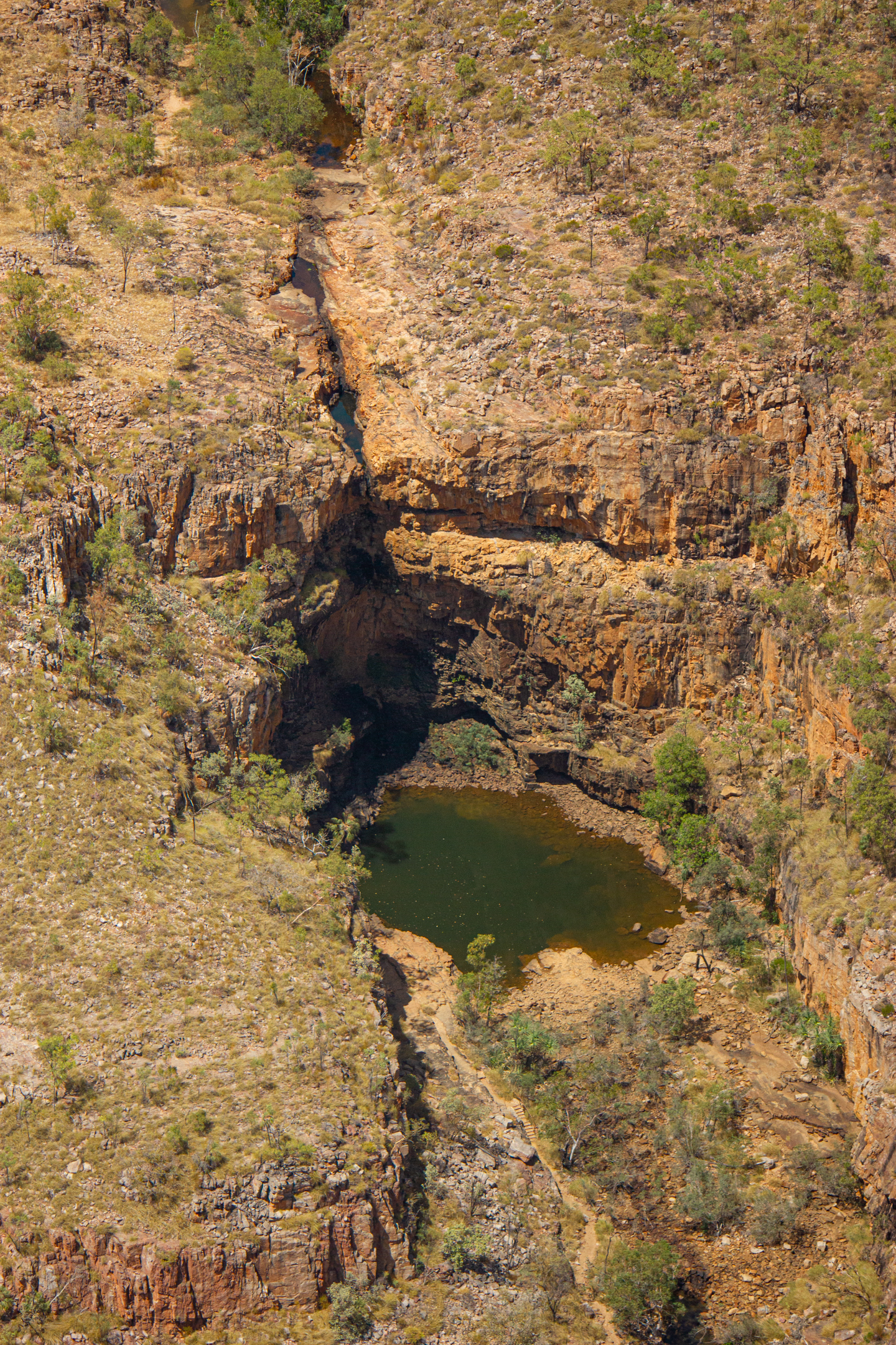 Visiter le Top End, Katherine Gorge vue du ciel