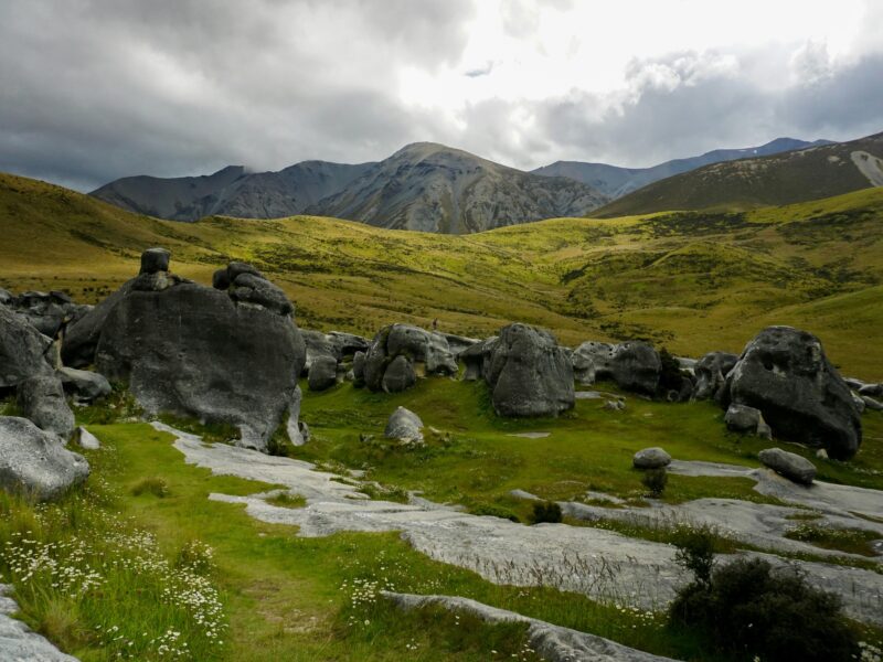 Castle Hill sur l'île du Sud en Nouvelle-Zélande