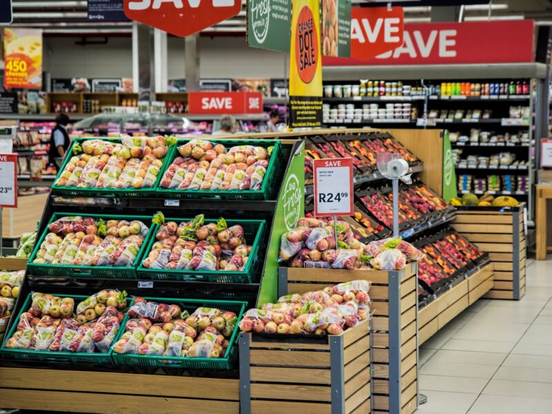 Rayon fruits et légumes au supermarché Woolworths en Australie