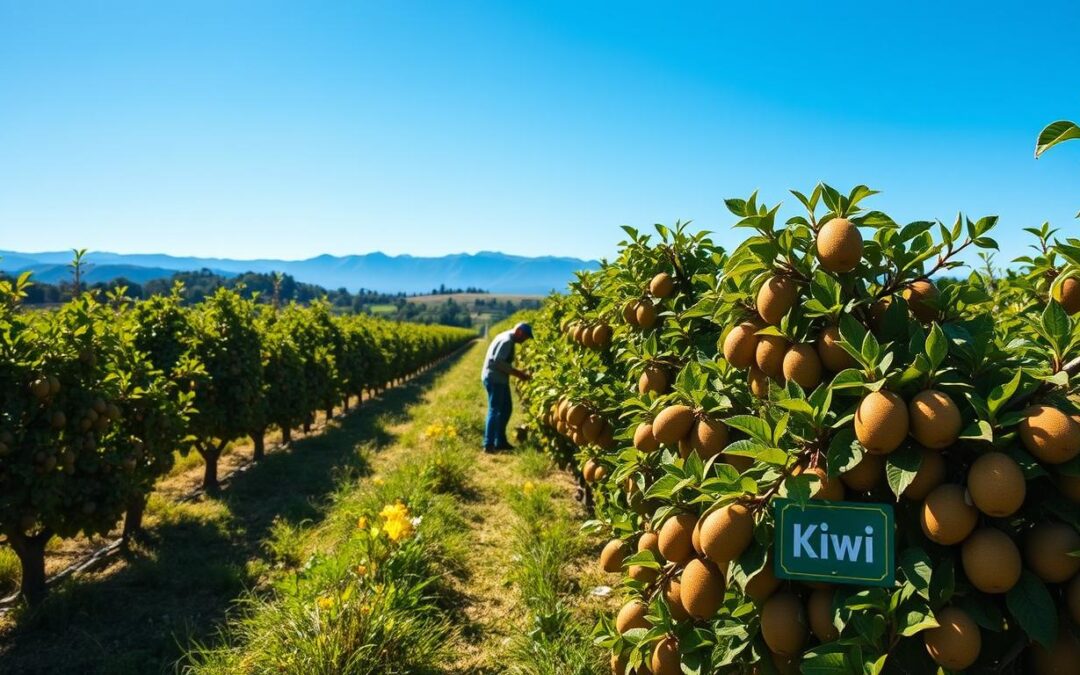 Le travail dans les champs de kiwis en Nouvelle-Zélande