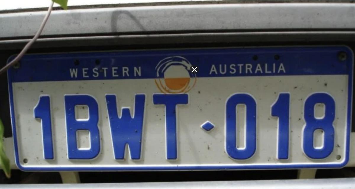 Plaque immatriculation en Australie